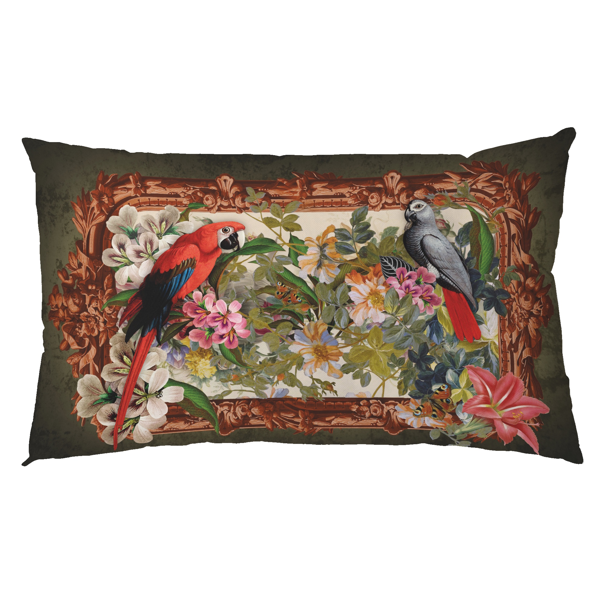 Housse coussin 40x65 Perroquets